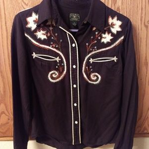 Lucky Brand Western snap Shirt. S